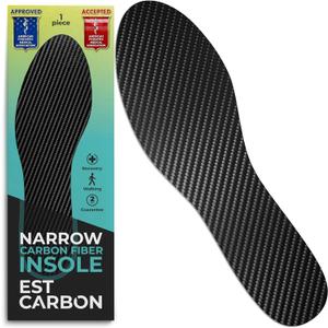 Carbon Fiber Insole - 1 pc, Women 7 - Womens Carbon Fiber Shoe Insert - Stiff Foot Plate - Turf Toe Orthotic - Rigid Sole for Hallux Rigidus, Mortons Extension - Sneaker Support