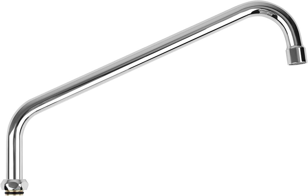 14 Inch Faucet Swivel Spout Replacement Fits for Most T&S Faucets, 360 Commercial Sink Faucet Spout with 2.2 GPM Aerator for 2 or 3 Bay Compartment Sinks