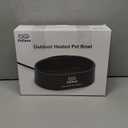 Heated Water Bowl for Dog & Cat, Outdoor Heated Pet Bowl with Anti Chew Cord, Large Heated Dog Bowl Provides Drinkable Water in Winter for Dogs Cats Chickens Birds,0.98 Gallon/125 OZ,35 Watts