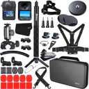 Accessory Kit for DJI Osmo 360 Magnetic Mount Bundle with Carrying Case Selfie Stick Glass Screen Protector Silicone Case Head/Chest Strap Mounts and Adhesive Pads 60O