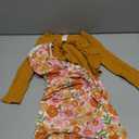 Size 3-4 Toddler Girl Floral Dresses 3T-4T Cute Rianbow Long Sleeve Fall Dress for Little Girls Rufffle Birthday Kids Cardigan Sleeveless Sets