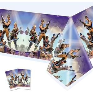 FFPTBNYX 78PCS Party Supplies Rectangular Tablecloth,Table Cover Party Decoration for Video Game Themed Birthday Party Decoration.