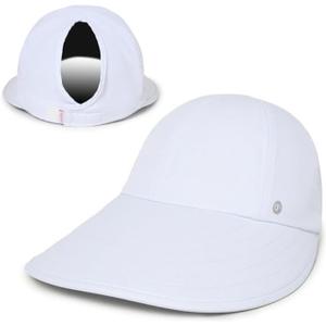 Ponyflo Sunblocker Wide Brim Hat, Patented Womens Ponytail Sun Hat for Adults, UPF 50 Sun Protection
