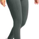 SANTINY Women's Fleece Lined Winter Leggings Water Resistant High Waisted Thermal Hiking Running Warm Pants Women Pockets (Gray, S)