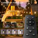 addlon 200FT(50FT*4) Outdoor String Lights with Remote,Waterproof Patio Lights with 108 Shatterproof Dimmable ST38 LED Bulbs Connectable Outdoor Lighting for Backyard Bistro Garden Bistro 2FT Spacing