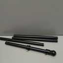 PHITRIC Flag Pole, Tangle Free Spinning Stainless Steel Rustproof Flagpole for 3x5 Sports Fan Outdoor Flags for Outside House (Black, 5FT, Without Bracket)