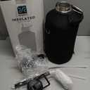 1 Gallon Water Bottle Insulated | Thickened Stainless Steel Vacuum Metal Water Jug | Portable Sports Large for Gym and Hiking with Straw, Carrier Bag, Handle Strap | BPA-Free 128 oz (Advanced Black)