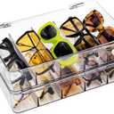 Sunglass Organizer, Clear Glasses Holder for Nightstand and Storage, Prescription Eye Glasses Display Case
