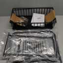 AIYAKA Pull-out Cabinet Organizer, Stackable 2-tier Under Sink Rack, with Sliding Storage Drawer for Pantry, and Desktop, for Bathroom, Kitchen, Office, Black