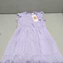 AGQT Toddler Girls Ruffle Dress Sleeveless Flower Girls Swiss Dots Flowy Pleated Party Dress Easter Dresses Size 11-12 Years