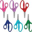 Fiskars 5" Blunt-Tip Scissors for Kids 4+ (6-Pack) - Kids Scissors for School or Crafting - Back to School Supplies - Assorted Colors