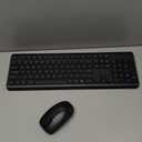Wireless Keyboard and Mouse Combo, Full-Size Silent Ergonomic Keyboard and Optical Mouse, Long Battery Life, 2.4GHz Lag-Free Cordless Mice Keyboard for Computer, Mac, Laptop, PC, Windows (Black)