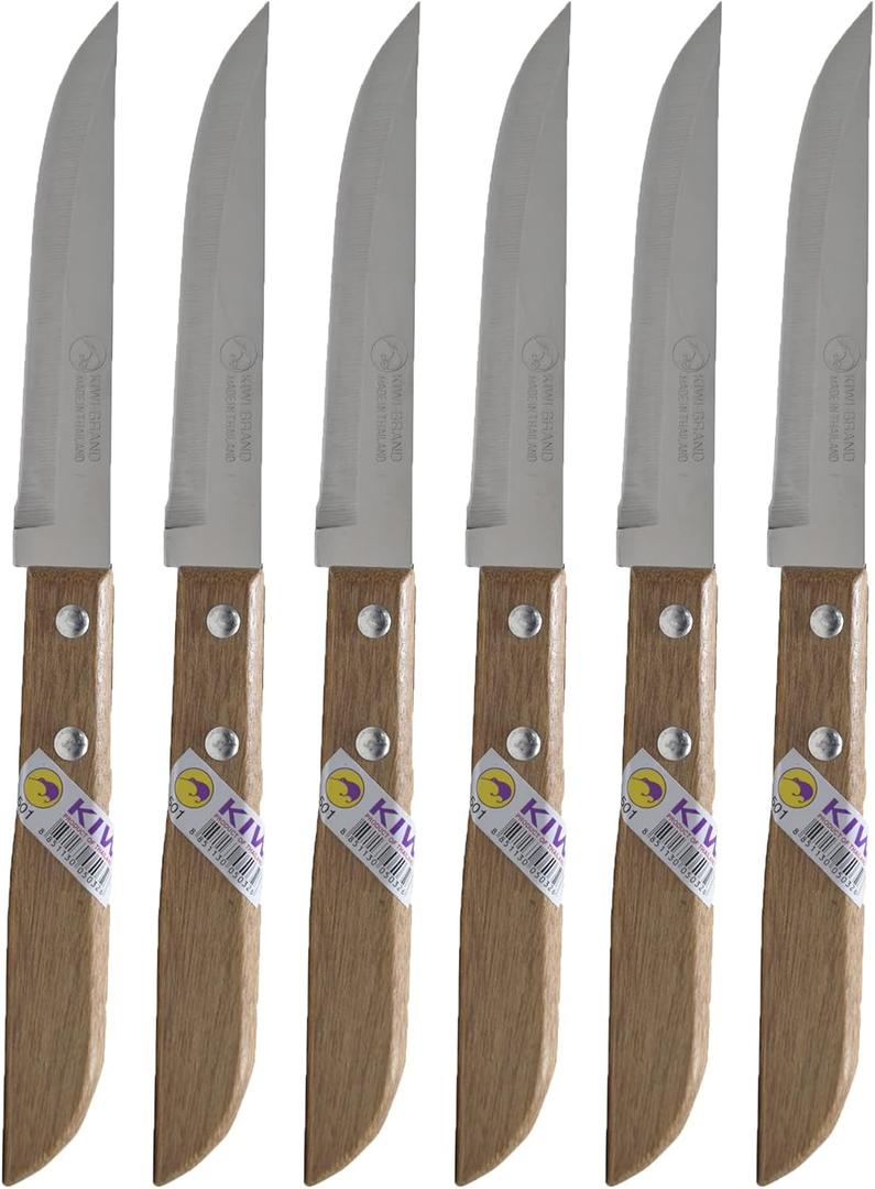 Thai Kitchen Steak Knives Stainless Steel Knives Kiwi 501 6 Pcs per Set