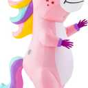 Spooktacular Creations Halloween Inflatable Costume, Full Body Unicorn Blow Up Costume for Adult Holiday Themed Cosplay Party (Pink)