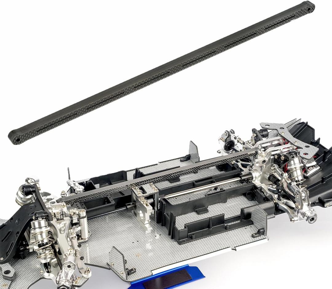 Carbon Fiber Center Brace Bar for Arrma 1/7 F1 Felony/Infraction/Limitless 6S, Center Brace Rod Kit Part,Upper Top Central Chassis Support Bar, Front Frame Post End Lightweight Replace Part ARA320503