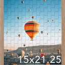 15x21.25 Puzzles Frame Rustic Brown, Wall Hanging 15 x 21.25 Picture Frame for 15 by 21.25 Poster Photo Canvas Picture Puzzles with Shatter Resistant Plexiglass, Rustic Brown