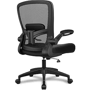 FelixKing Office Chair, Ergonomic Desk Chair Breathable Mesh Chair with Adjustable High Back Lumbar Support Flip-up Armrests, Executive Rolling Swivel Comfy Task Computer Chair for Home Office