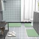 Arotive Memory Foam Bathroom Rug Mat 47x24, Ultra Soft and Absorbent Bath Mat, Machine Wash Dry, Comfortable Bath Rug Carpet for Bathroom Floor, Tub and Shower, Sage Green