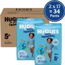 Huggies Little Swimmers Disposable Swim Diapers, Size 5-6 (32+ lbs), 34 Ct (2 Packs of 17)