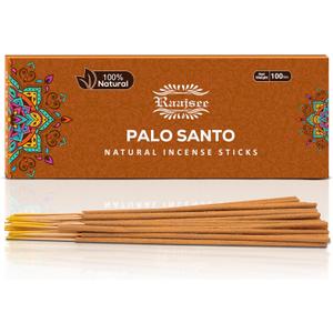 Raajsee Palo Santo Incense Sticks, Holy Wood Aroma for Energy Cleansing & Meditation Organic Non Toxic Clean Burning - Natural, Long-Lasting Incense  100 gm Pack