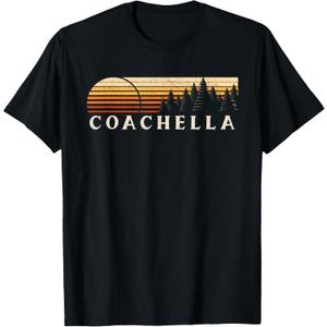 Coachella, CA Vintage Evergreen Sunset Eighties Retro T-Shirt XS Youth