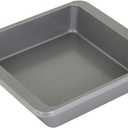 KitchenAid Nonstick Aluminized Steel Square Cake Pan, Dishwasher Safe, Contour Silver, 9 Inch