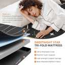 Sweetnight Tri-fold Mattress Topper- 4 Inch Dual-Layer Foam Folding Mattress | Removable & Washable 500G Superfine Fiber Cover | Suitable for Camping, RV & Home Use Single
