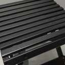 Sorbus Foldable Shower Stool  Bamboo Foot Rest & Shaving Stool for Inside Shower  Portable Step Stool, Folding Shower Bench, Wooden Sauna Chair, Bathtub Foot Rest  11" x 10.75" x 12" (Black)