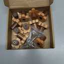 MOROBOR 12pcs Flower Shaped Wooden Knobs Single Hole Beech Wood Handles Cupboard Cabinet Pulls for Chest of Drawers with Screws& Expansion Tube (4CM)