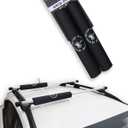 Ho Stevie! Surfboard/SUP Round Roof Rack Pads (Set of 2 Pads, 28" or 17") for Cars with Crossbars (17")