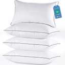 JOLLYVOGUE King Size Pillows Set of 4 for Sleeping, Soft and Supportive Bed Pillows with Down Alternative Filling for Side and Back Sleepers, Hotel Collection