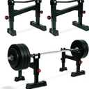 Deadlift Sling Rack, Deadlift Platform Barbell Elevation Stand with 5-Level Height Adjustment for Home Gym Weightlifting, 880 lbs Capacity