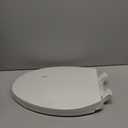 Elongated Toilet Seat, 18.5 Soft/Slow Close Oval (Oblong) Toilet Seat for Elongated Toilets, No-Slam Quiet-Close Lid, Easy-to-Install & Clean, Durable Never-Loosen White Plastic Seat