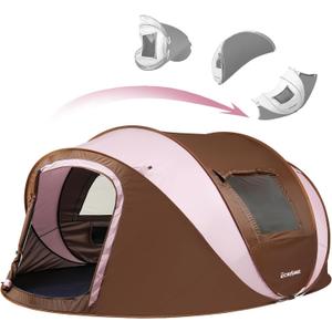EchoSmile Pop Up Camping Tent, 2/4/6 Person Easy Setup Tent, Water Resistant Dome, Portable with Carry Bag