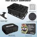 RAYMACE Rear Rack Bike Basket with Cargo Net and Liner Large Bicycle Basket Perfect Mount for Electric Bike