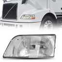Front Headlight Headlamp Cover Compatible With Volvo Vnm Series 1998 1999 2000 2001 2002 2003 Passenger Right Side(VNM, Right)