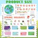 Earth Day Bulletin Board Decoration Spring Holidays Around The World Board with Easter St. Patricks Mothers Earth Day Passover Holi Cutouts for Classroom Office Home Nursery Chalkboard Wall Decor