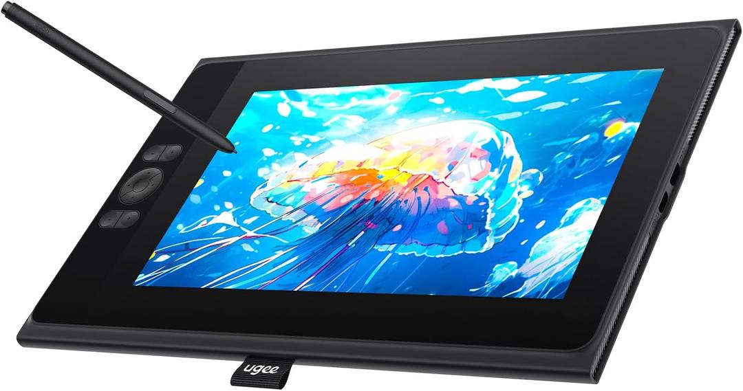 UGEE UE12 11.6 inch Drawing Tablet with Screen, Graphic Tablet with Full-Laminated Screen, 124% sRGB Color Gamut, Battery-Free Stylus & 8 Shortcut Keys, Drawing Pad Compatible with Windows/Mac/Android