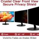 2 Pack 24 Inch Privacy Screen for Computer Monitor 16:9 Aspect Ratio, Eye Protection Anti Glare Computer Screen Cover, Removable Anti-Scratch Computer Screen Privacy Shield for 24'' Widescreen Monitor