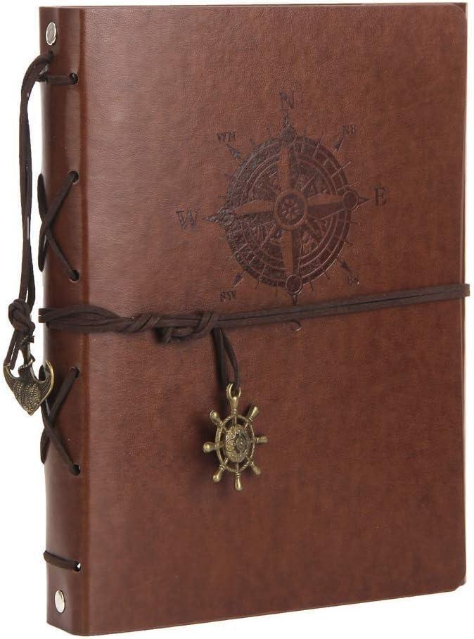 ThxMadam Leather Scrapbook Album 60 Pages Vintage Love Photo Album,11 * 8.1 Inch Scrapbook for Couples-DIY Memory Book,Birthday/Wedding Guest Book Gift for Anniversary Mother's Day