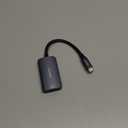 USB C to AR Glasses with Charging Adapter Enables Multi-Screen Enhanced 3D 4K@60Hz PD 100W Compatible for iPhone 15/16 Viture/Rokid/Xreal AR Glasses (Dual USB C)