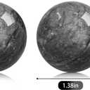Traditional Chinese Baoding Balls, Marble Health Exercise Stress Relief Balls, Dark Grey, 2-Piece Set (Dark Grey, Small-1.38")