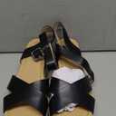 DREAM PAIRS Women's Stylish Platform Espadrille Wedge Sandals Round Toe Summer Causal Shoes Crisscross Band Adjustable Ankle Strap Buckle (8, Black)