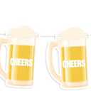 Pre-Strung - Beer Banner, Happy Beer Birthday Decorations For Men, Funny Beer Party Decor Sign, Wedding Anniversary Bachelor Party Decorations