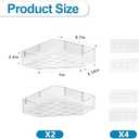 Natheeph Bath Toy Organizer 2-Pack - Clear Large Capacity Bath Toy Storage Holder with Quick-Dry Holes, Space-Saving Corner Shower Caddy for Bathroom & Kitchen