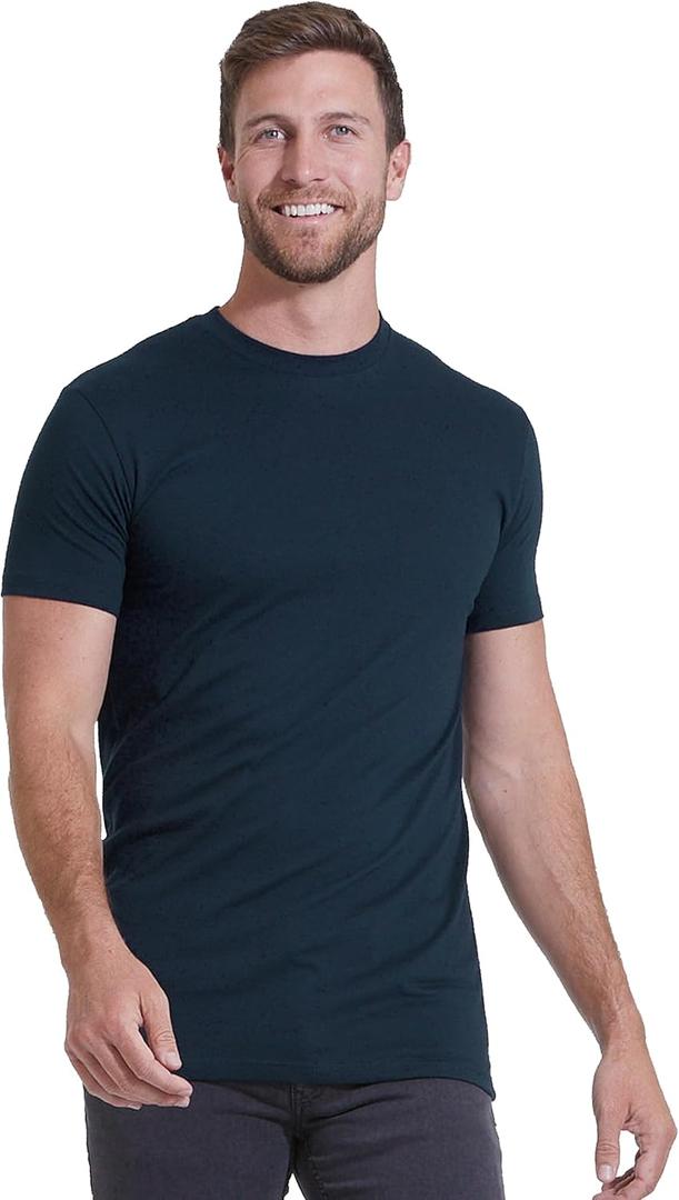 True Classic Mens T-Shirts - Short Sleeve Crew Neck Plain Novelty T Shirt for Men (X-Large, Navy)