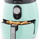 Dash Deluxe Electric Air Fryer + Oven Cooker with Temperature Control, Non-stick Fry Basket, Recipe Guide + Auto Shut off Feature, 1200-Watt, 3 Quart - Aqua