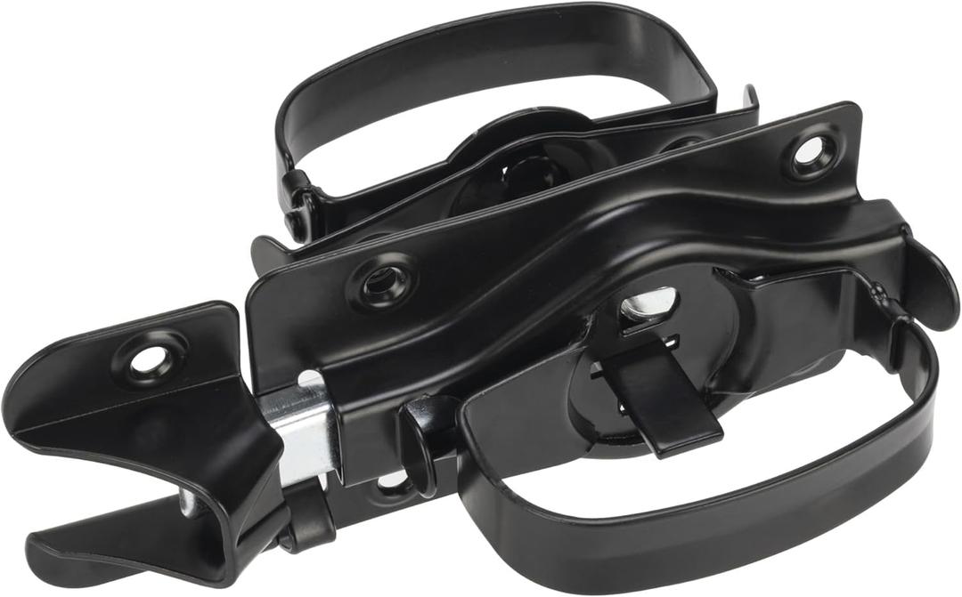 Swing Door Latch Heavy Duty Automatic Locking Gate Handle Latch for Interior & Exterior,Sturdy Door Lock Latch Hardware for Outdoor Wooden Fence,Shed Door,Barn Door,Garage,Black Finish