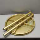 Round Garment Rack, Floor Standing Rotatable Clothing Rack, Portable Retail Display stand for Hanging Clothes Bedrooms Boutiques Commercial Shop Laundry Room (155X55CM, Gold)