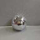 NuLink 6" Disco Ball Decor Hanging Mirror Ball for Big Party Decorations Wedding Home (Silver)